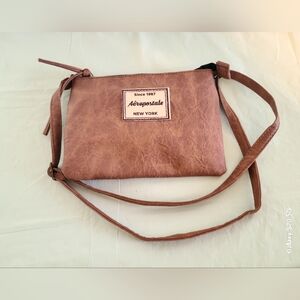 Aeropostale Brown/ Tan With Light TanCrossbody Bag Long , Adjudtable Strap